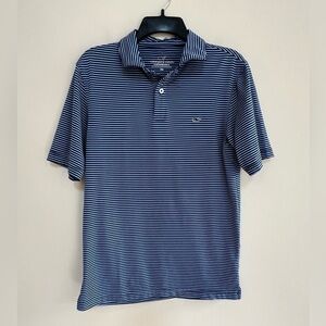 Vineyard Vines Bradley Stripe Performance Polo in Dark Navy Blue, size XS